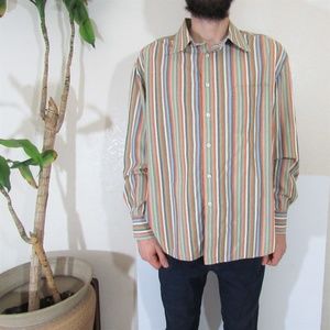 vertical Striped Button Down